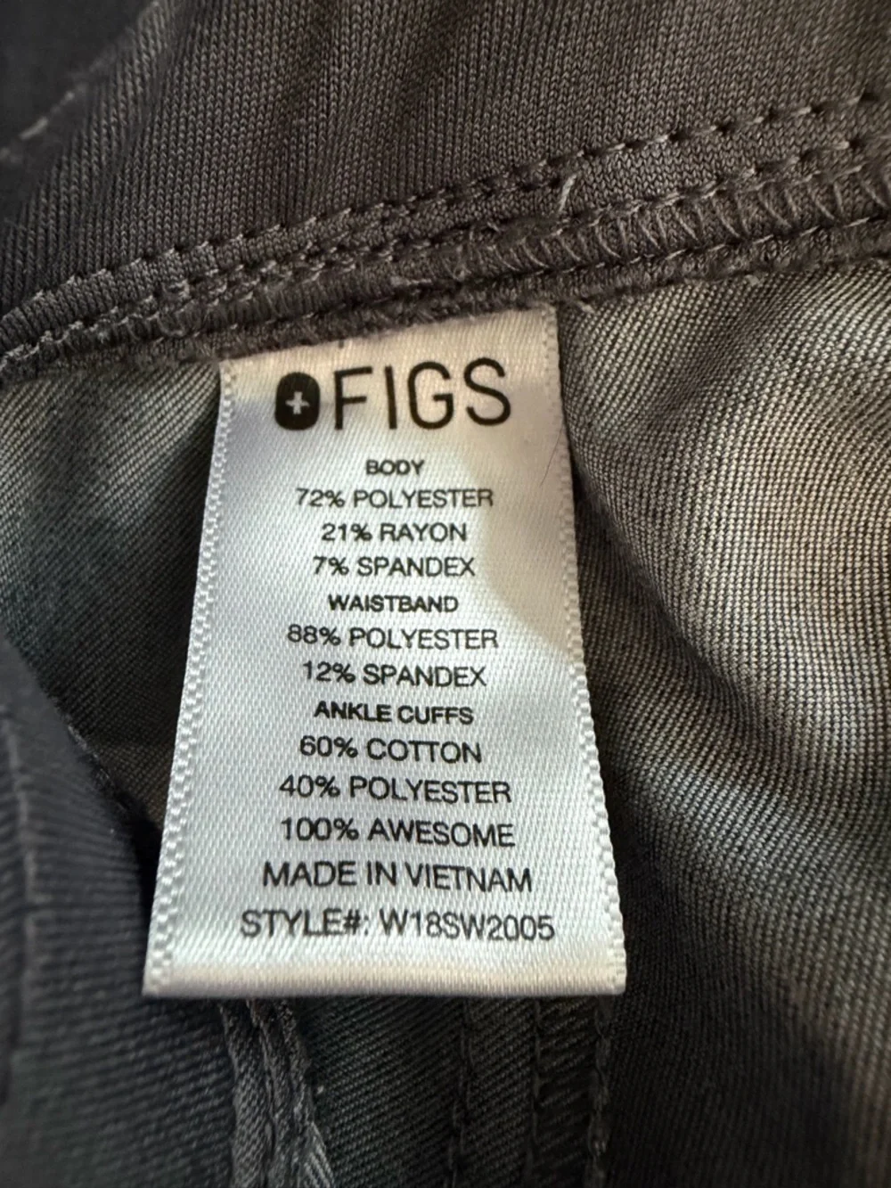 FIGS SET! Gray Catarina Scrub Top & Zamora Jogger Pants M 36508 - Picture 13 of 15